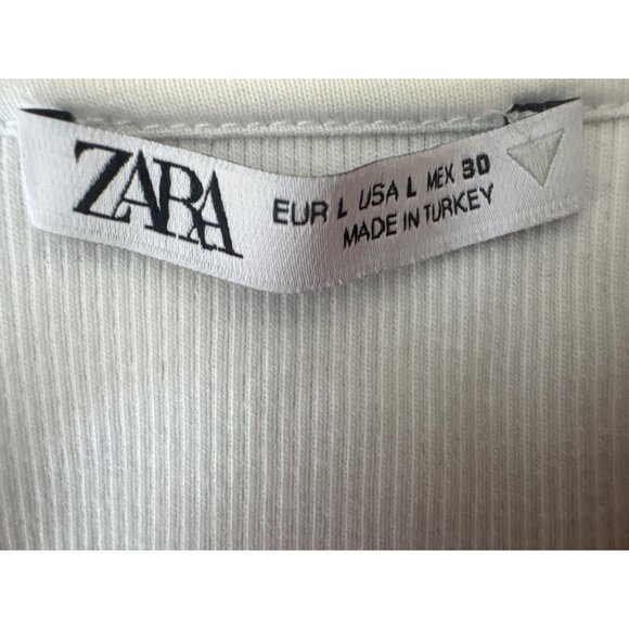 2/$30 ZARA Large White Puff Sleeve Crop Top - Picture 4 of 11